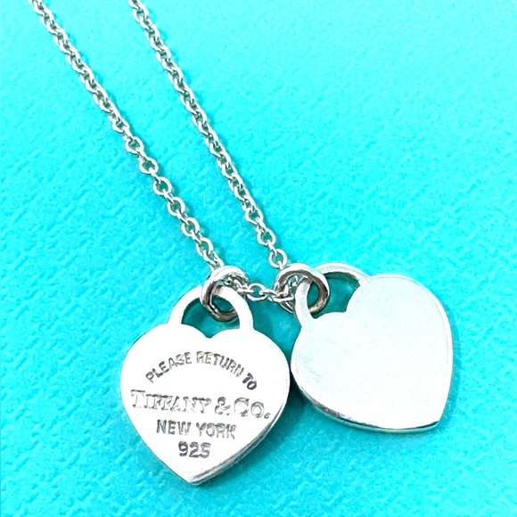 Authentic Tiffany & CO. Return To Double Heart Necklace. - Picture 7 of 15